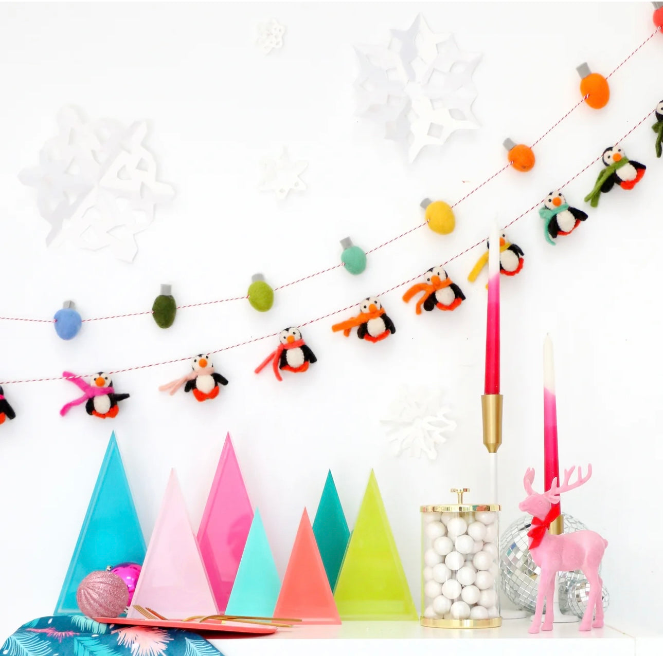 Light Bulb Felt Garland