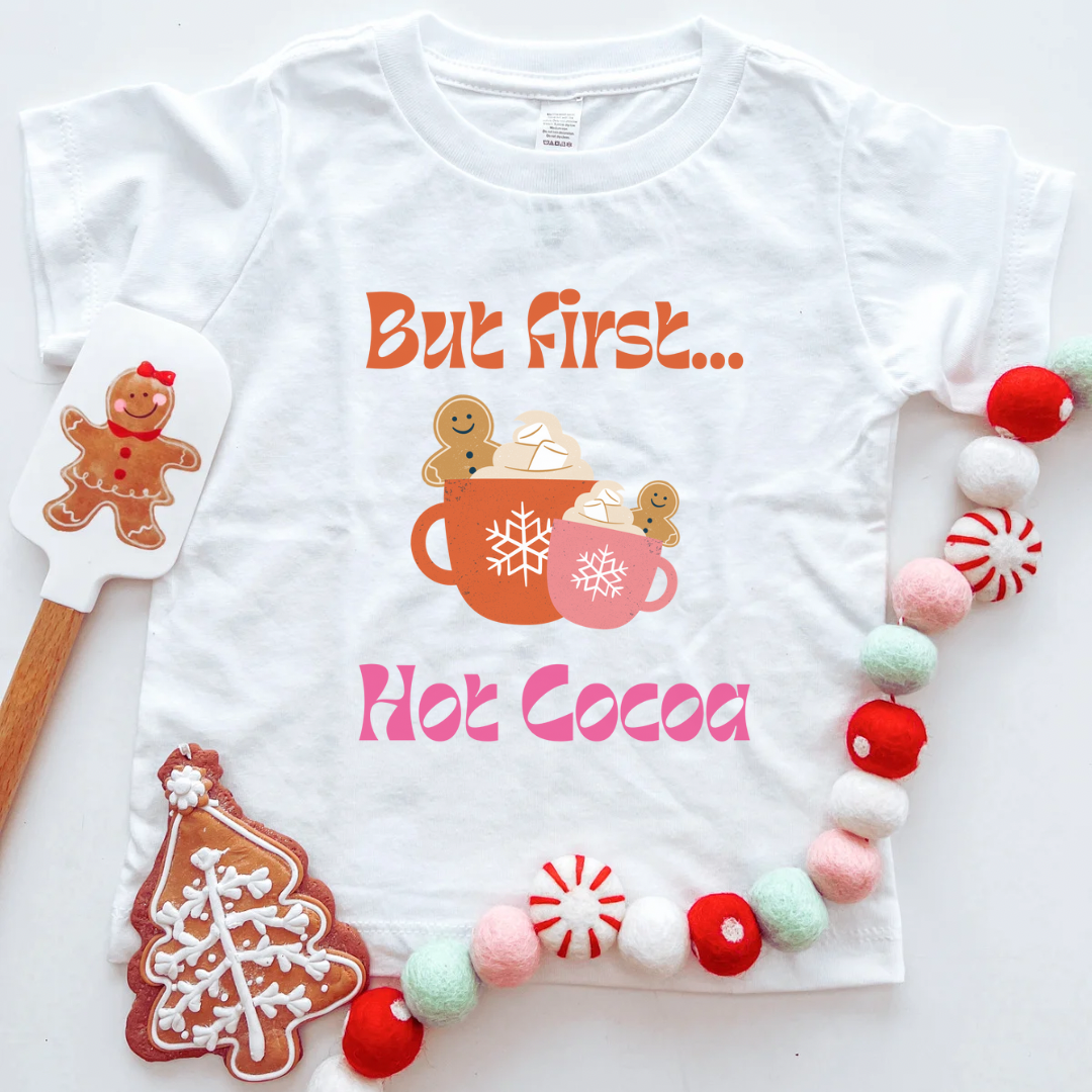 But First Hot Cocoa Toddler Short Sleeve Tee