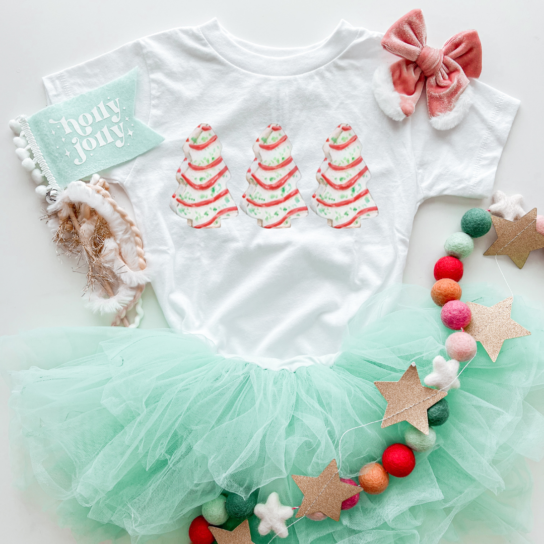 Christmas Cake Snack Toddler Short Sleeve Tee