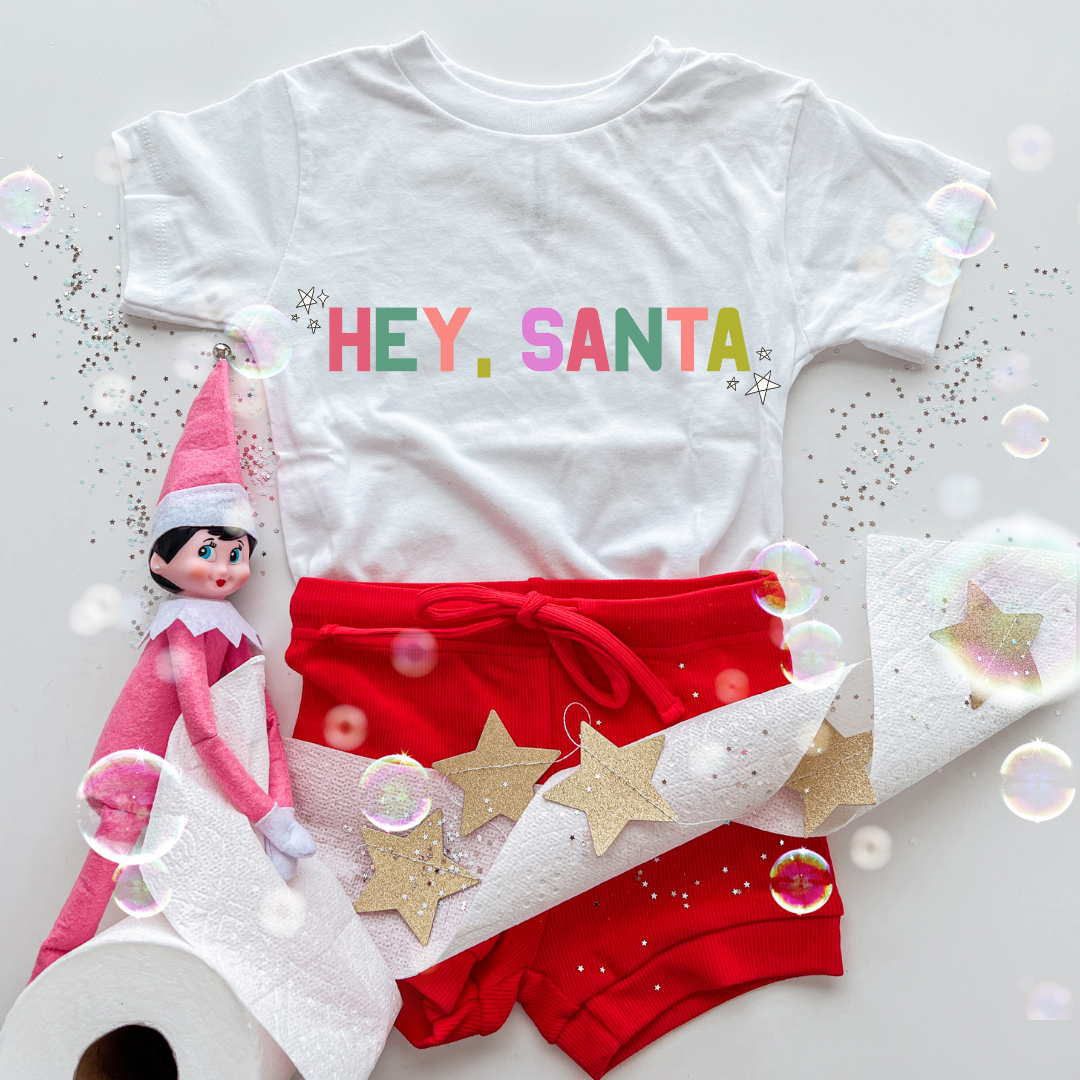 Hey Santa Toddler Short Sleeve Tee