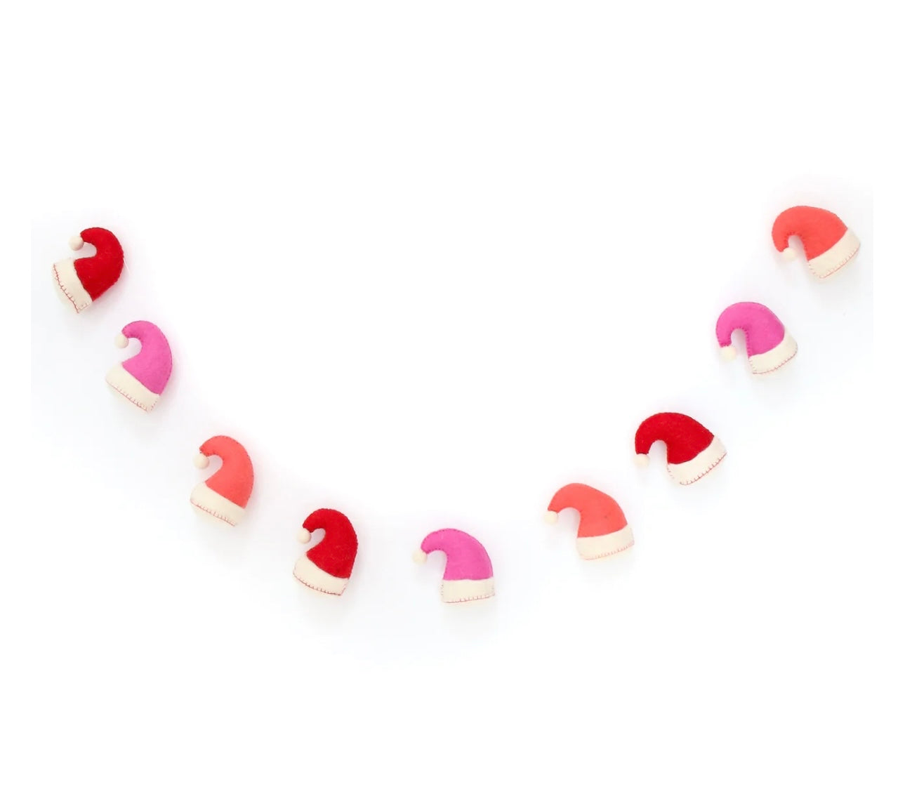 Santa Hat Felt Garland