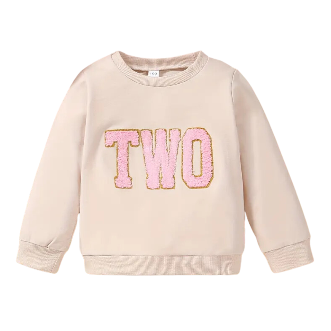 NUMBERS Birthday Embroidered Crewneck Sweatshirt