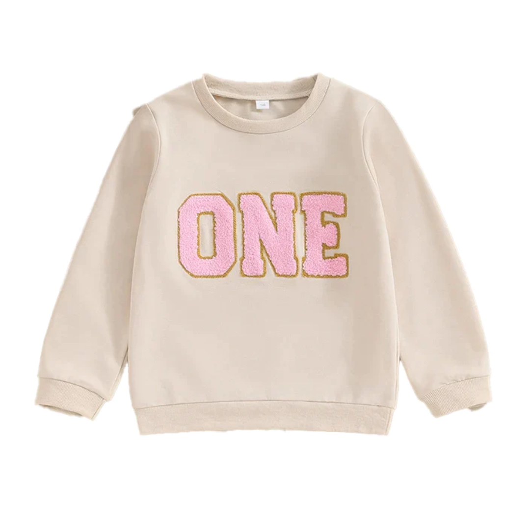 NUMBERS Birthday Embroidered Crewneck Sweatshirt