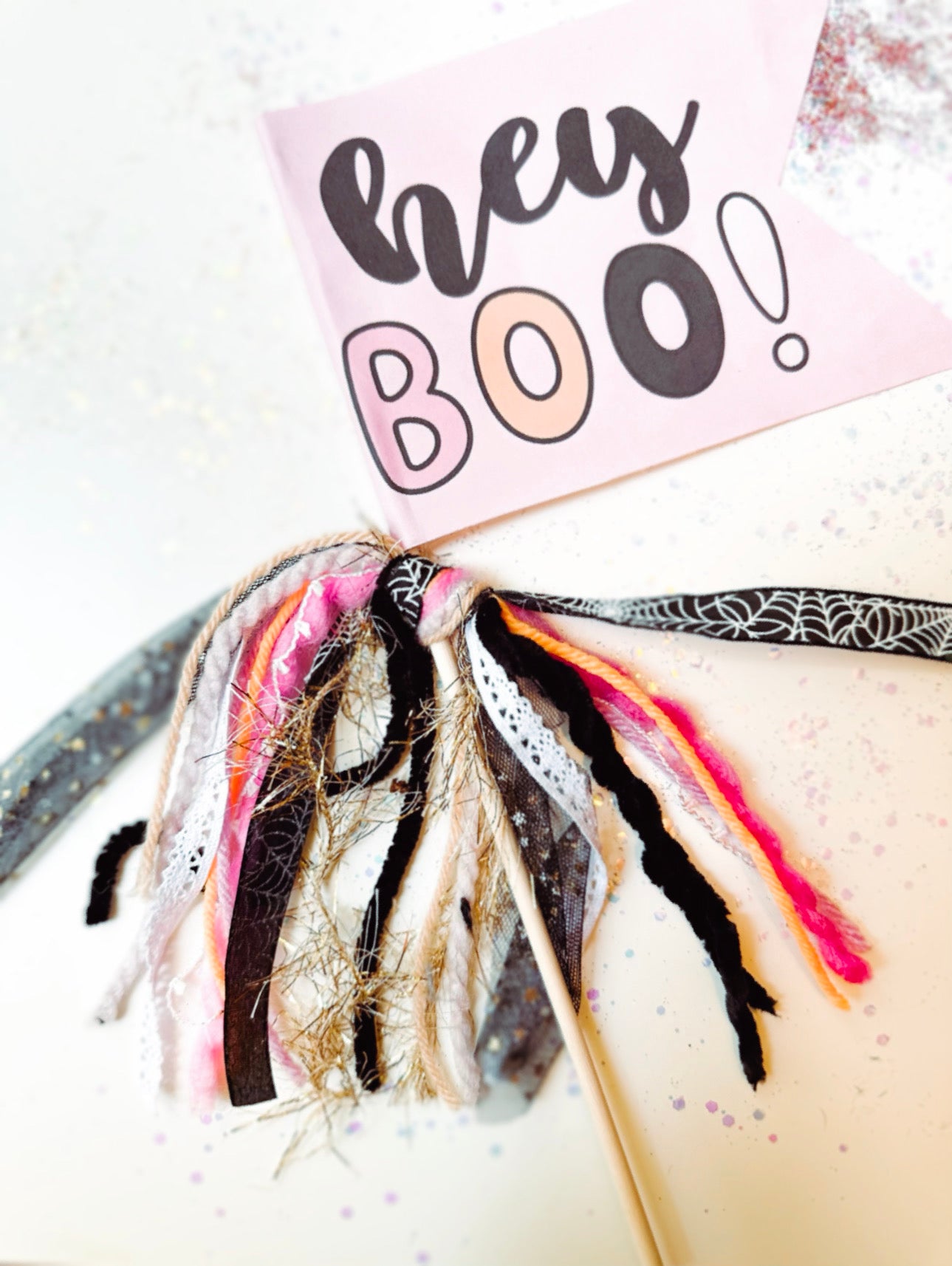 Hey Boo Party Pennant | Halloween Pennant | Boo Party Decor | Boo Flag | Halloween Decor | Halloween Flag