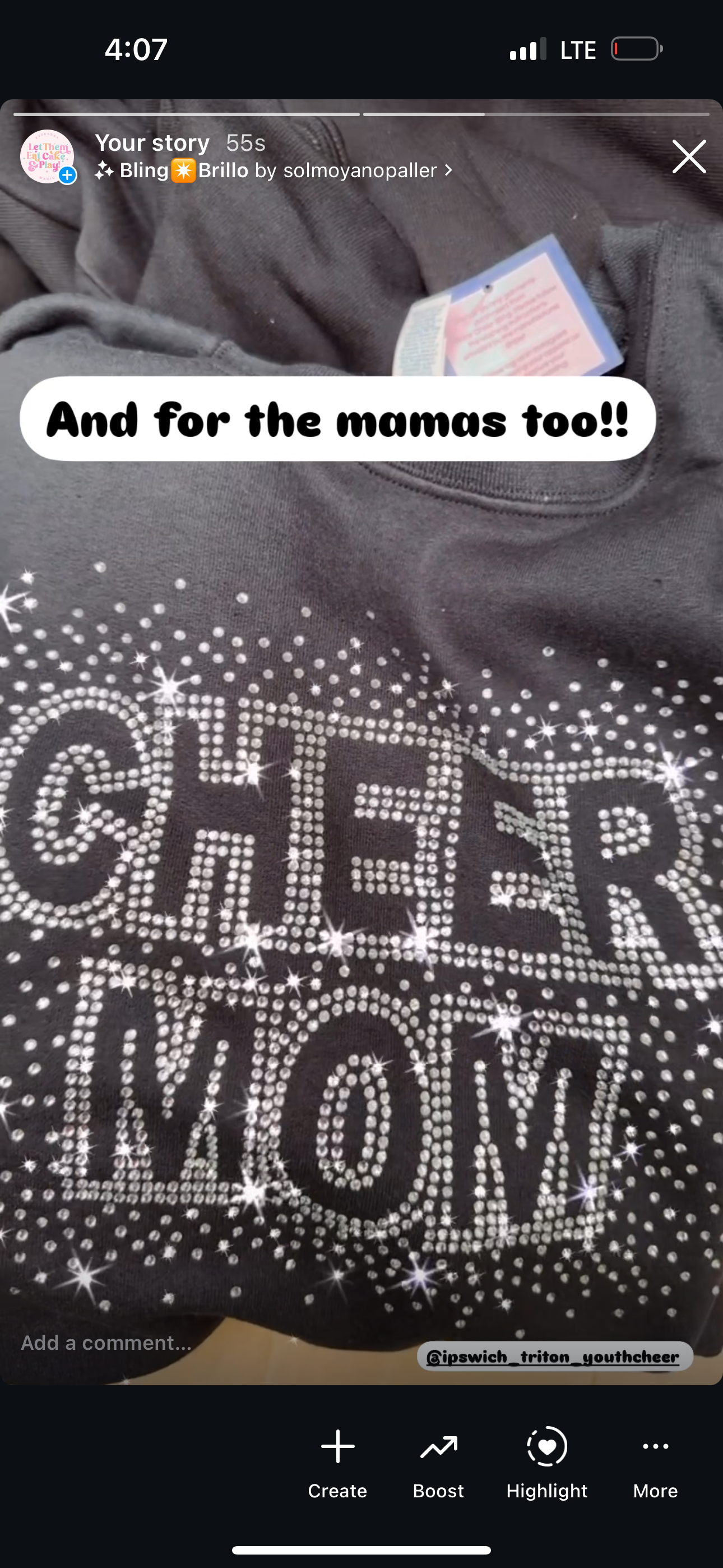 Cheer Mom Bling Crewneck *PRE-ORDER*
