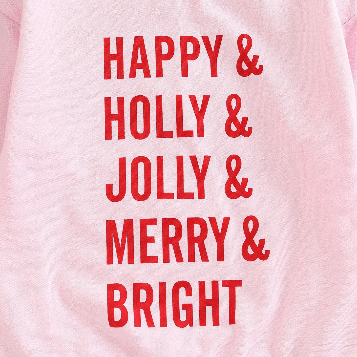 “Happy & Jolly” Toddler Baby Girl Sweatshirt