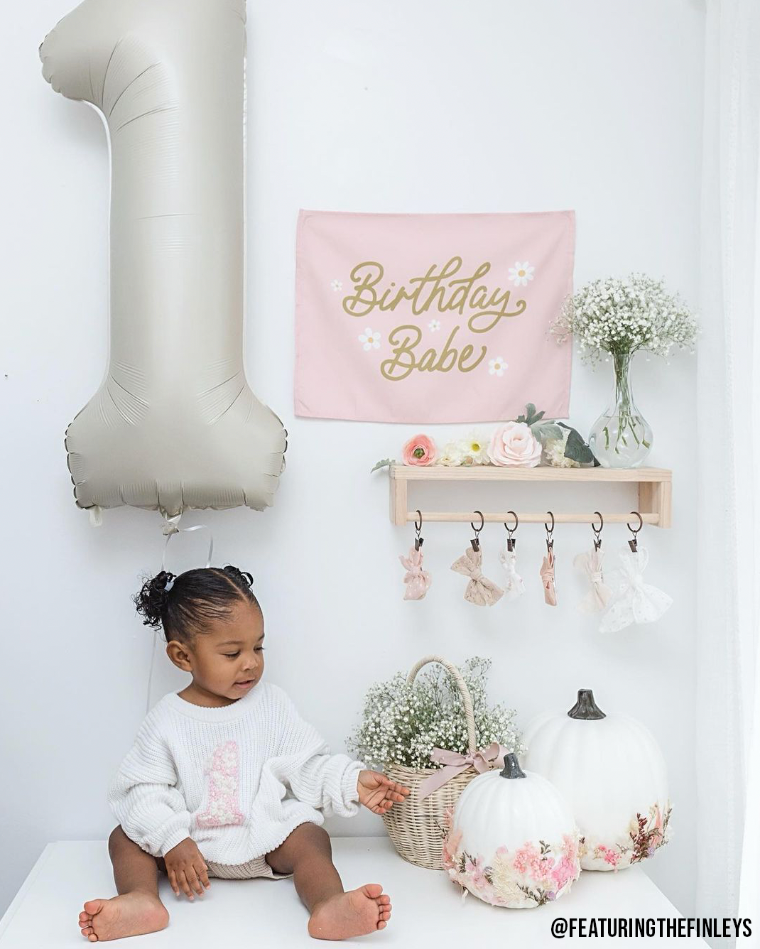 Birthday Babe Banner (Daisies): Original 36x26"