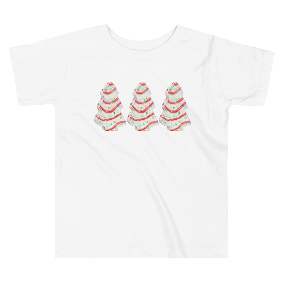Christmas Cake Snack Toddler Short Sleeve Tee