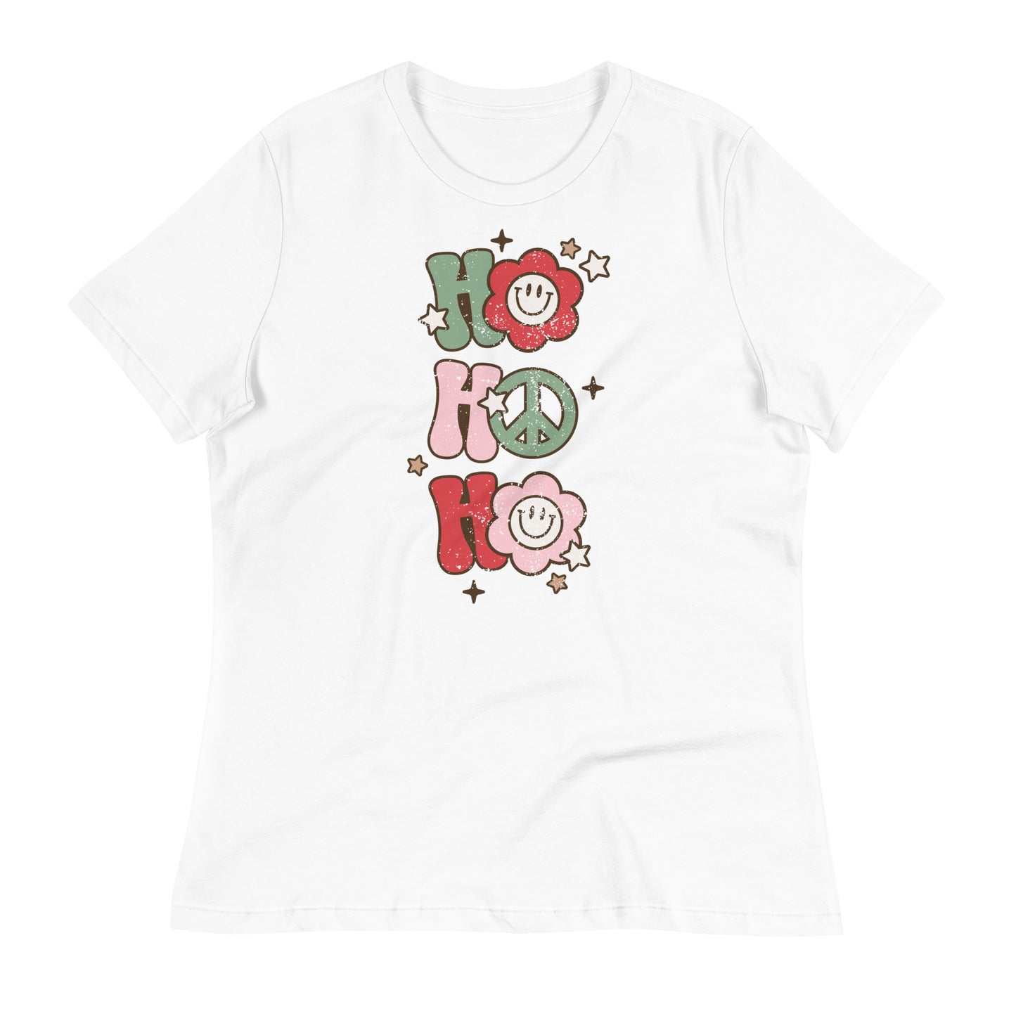 Ho Ho Ho Retro Christmas Women's Relaxed Graphic Tee