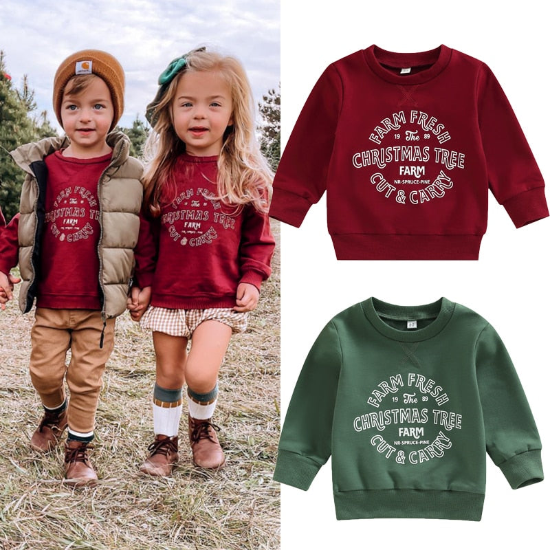 “Christmas Tree Farm” Baby Girls Boys Sweatshirt