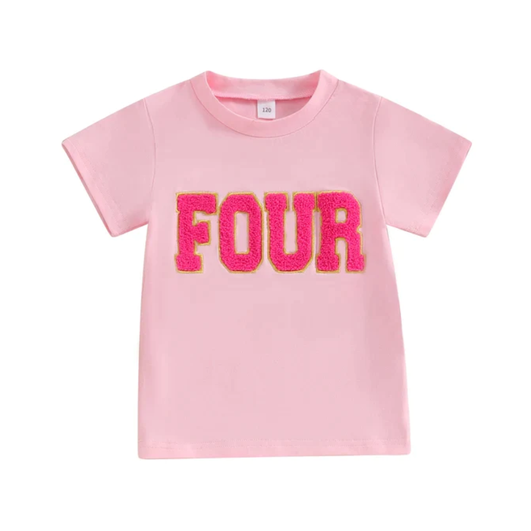 NUMBERS Birthday Embroidered Tee