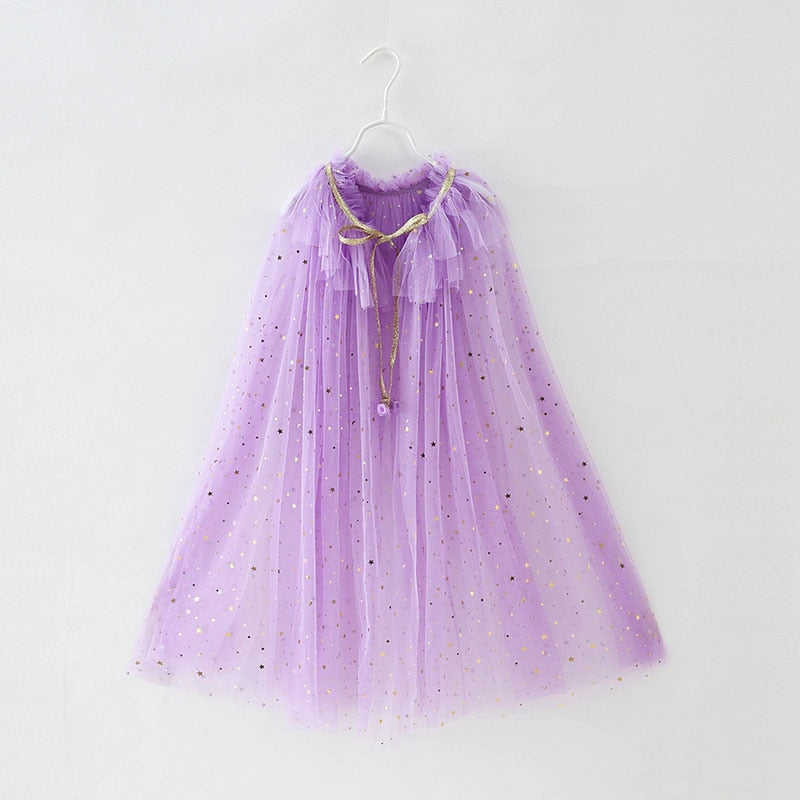 Tulle Sequence Cape Dramatic Play Halloween Dress Up
