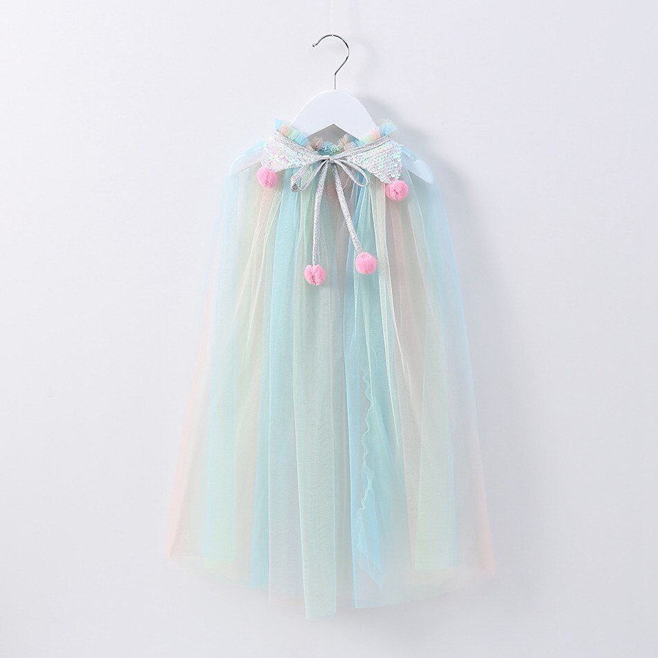 Tulle Sequence Cape Dramatic Play Halloween Dress Up