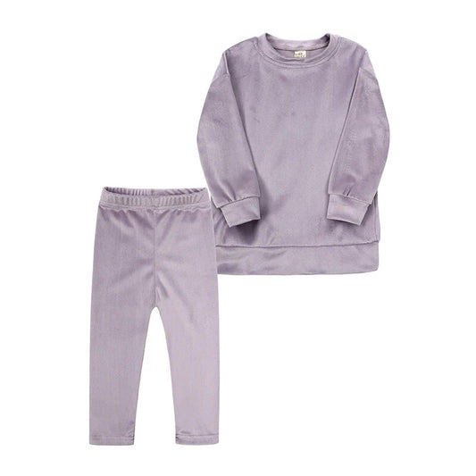 Velvet Pullover + Leggings  Tracksuit Set Toddler Girl