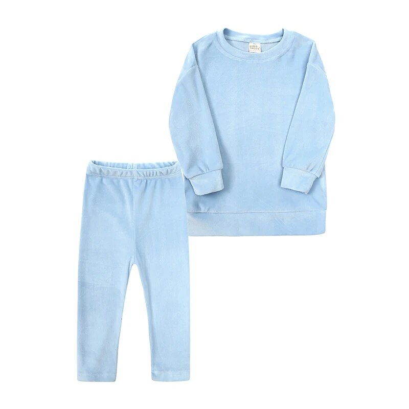 Velvet Pullover + Leggings  Tracksuit Set Toddler Girl